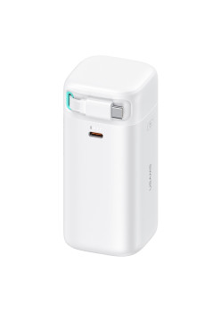 Baterie Externa 18000mAh USB-C PD45W cu Cablu Tip-C, Usams, White