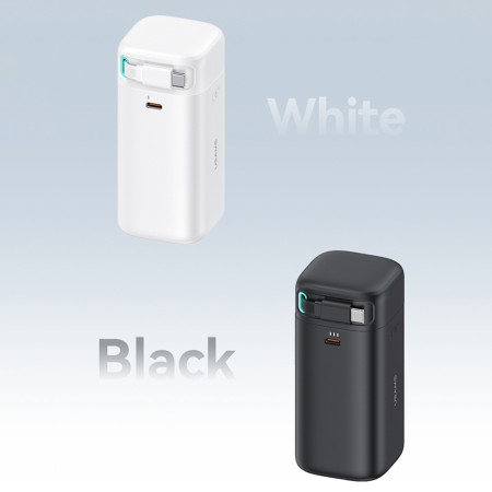 Baterie Externa 18000mAh USB-C PD45W cu Cablu Tip-C, Usams, White