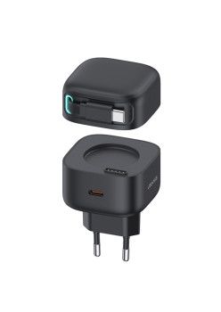 Incarcator Priza USB-C PD35W cu Cablu Tip-C, Usams XMF Series, Black