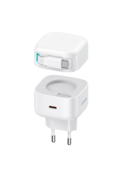 Incarcator Priza USB-C PD35W cu Cablu Tip-C, Usams XMF, White