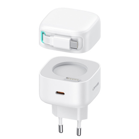 Incarcator Priza USB-C PD35W cu Cablu Tip-C, Usams XMF, White