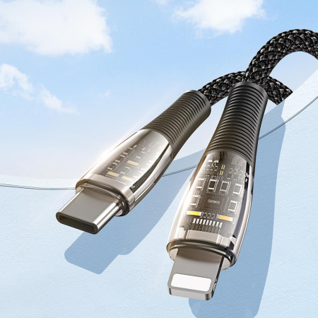 Cablu de Date USB-C la Lightning, 20W, 1m, Duzzona, Grey