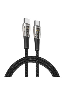 Cablu de Date Tipe-C la Tipe-C, 65W, 1m, Duzzona, Grey