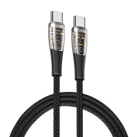 Cablu de Date Tipe-C la Tipe-C, 65W, 1m, Duzzona, Grey