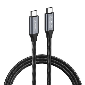 Cablu de date USB-C la USB-C, 100W, 1m, Duzzona, Grey