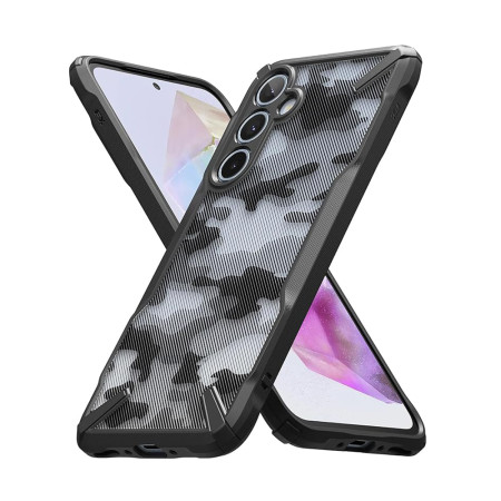 Husa pentru Samsung Galaxy A35 5G, Ringke Fusion X Design, Camo Black