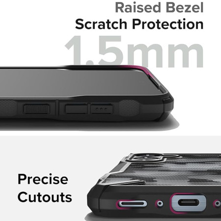 Husa pentru Samsung Galaxy A35 5G, Ringke Fusion X Design, Camo Black