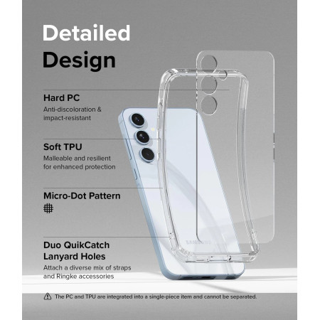 Husa pentru Samsung Galaxy A55 5G, Ringke Fusion, Clear