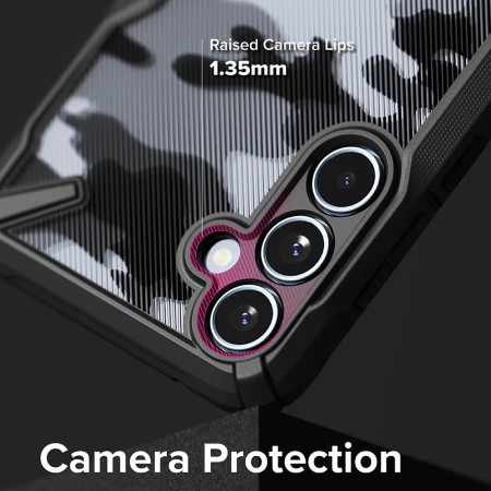 Husa pentru Samsung Galaxy A55 5G, Ringke Fusion X Design, Camo Black