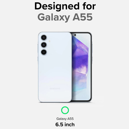 Husa pentru Samsung Galaxy A55 5G, Ringke Fusion X Design, Camo Black