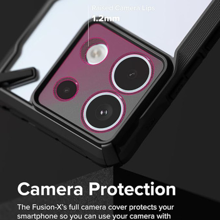 Husa pentru Redmi Note 13 Pro 5G / Poco X6, Ringke Fusion X, Black