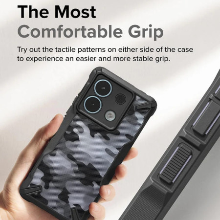 Husa pentru Xiaomi Redmi Note 13 Pro 5G / Poco X6, Ringke Fusion X Design, Camo Black