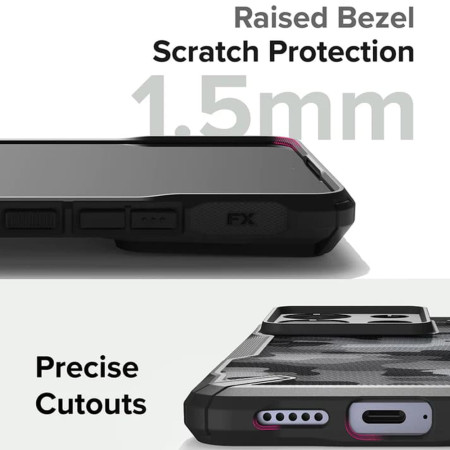 Husa pentru Xiaomi Redmi Note 13 Pro 5G / Poco X6, Ringke Fusion X Design, Camo Black