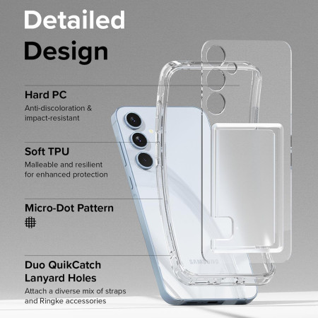 Husa pentru Samsung Galaxy A35 5G, Ringke Fusion Card, Clear
