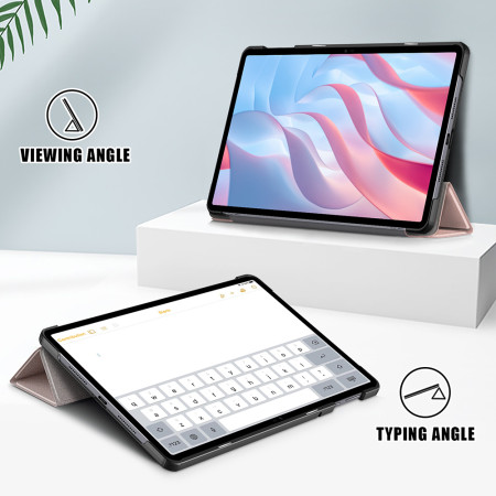 Husa tableta pentru Honor Pad X9 / X8 Pro, FoldPro cu Microfibra, Auto Sleep/Wake, Rose Gold