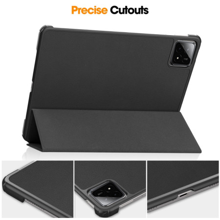 Husa tableta pentru Xiaomi Pad 6S Pro 12.4, FoldPro cu Microfibra, Auto Sleep/Wake, Black