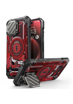 Husa pentru iPhone 15 Pro Max - Supcase Unicorn Beetle XT MagSafe - Red Circuit