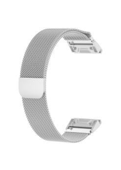 Curea pentru Instinct 2S/2S Solar/Approach S70 42mm/Forerunner 220/230/235/630/735 - Techsuit Watchband QuickFit 20mm (W009) - Silver