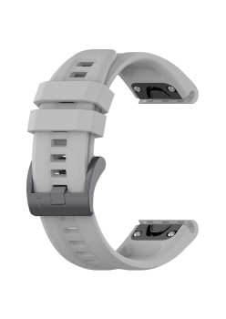Curea pentru Garmin Fenix 3/3 HR/5X/5X Plus/6X/6X Pro/7X/7X Pro Solar - Techsuit Watchband QuickFit 26mm (W060) - Gray