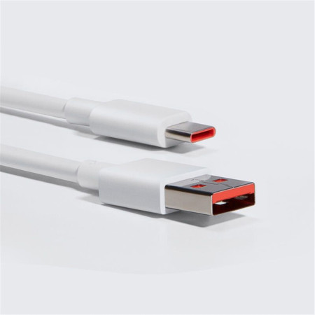 Cablu de Date USB la Tip-C, Super Fast Charging 6A, 66W, 1m, Huawei (LX04072043), White (Bulk Packing)