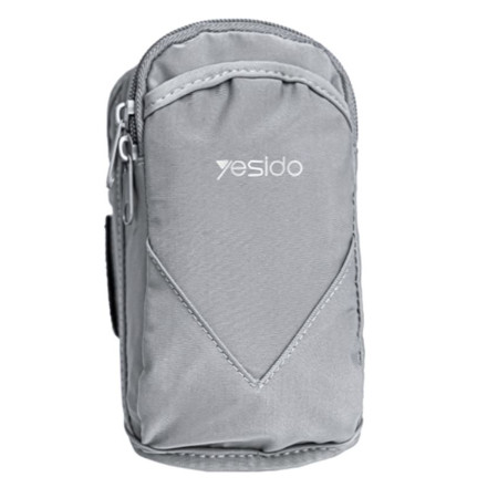 Armband Yesido cu velcro, pentru telefoane, max 6.8", Grey