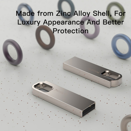 Card memorie Yesido USB 2.0, 16GB, Carcasă rezistentă la apă, din aliaj de zinc, Gold