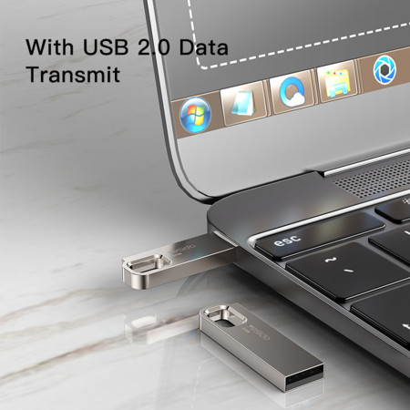 Card memorie Yesido USB 2.0, 16GB, Carcasă rezistentă la apă, din aliaj de zinc, Gold