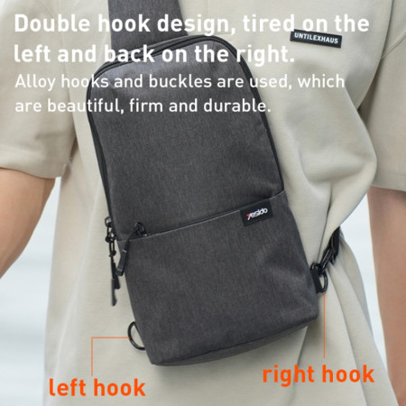 Geanta crossbody Yesido Panza Oxford impermeabila, Grey