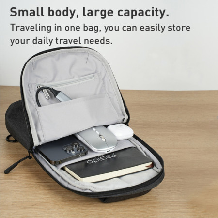 Geanta crossbody Yesido Panza Oxford impermeabila, Grey