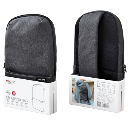 Geanta crossbody Yesido Panza Oxford impermeabila, Grey