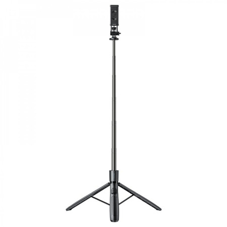 Selfie Stick Yesido Stabil, Adjustabil, 360° Rotatie, Telecomanda, Compatibil Surub 1/4, Negru
