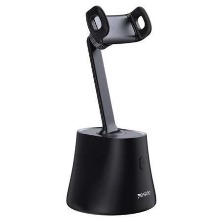 Selfie Stick Yesido Stabil, Recunoastere inteligenta a fetei, 360° Rotatie, Black