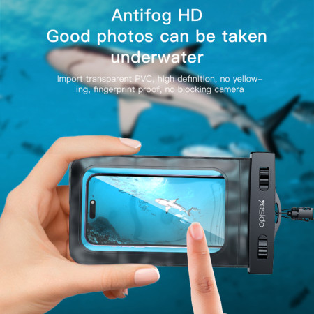 Husa subacvatica Yesido IPX8, pentru Phone max 6.7", Black