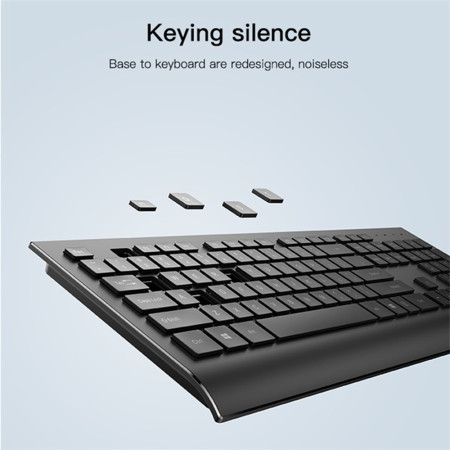 Kit tastatura si mouse wireless Yesido 2.4G Connection, Ergonomic Design, Black