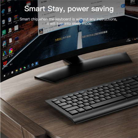 Kit tastatura si mouse wireless Yesido 2.4G Connection, Ergonomic Design, Black