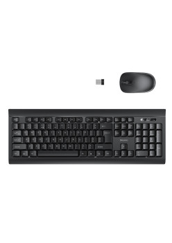 Kit tastatura si mouse wireless Yesido Intelligent Hibernation, PlugandPlay, Black