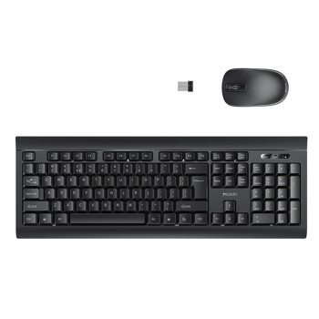 Kit tastatura si mouse wireless Yesido Intelligent Hibernation, PlugandPlay, Black