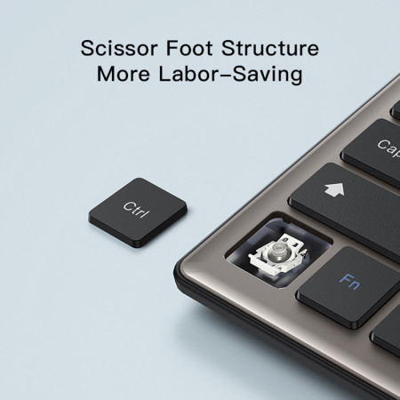 Tastatura wireless Yesido 2.4G Conexiune, pentru Laptop, Tableta, Windows, Mac, Linux, Grey