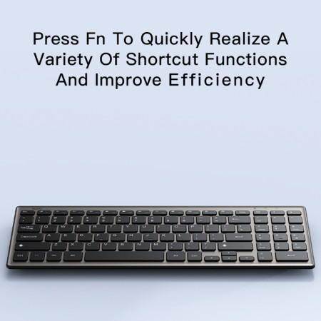 Tastatura wireless Yesido 2.4G Conexiune, pentru Laptop, Tableta, Windows, Mac, Linux, Grey