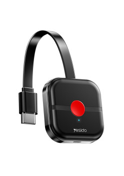 Streaming Mediaplayer Yesido, Wireless Screen Display Receiver TV10 5G, High-Definition, HDMI, Black