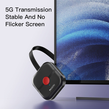 Streaming Mediaplayer Yesido, Wireless Screen Display Receiver TV10 5G, High-Definition, HDMI, Black