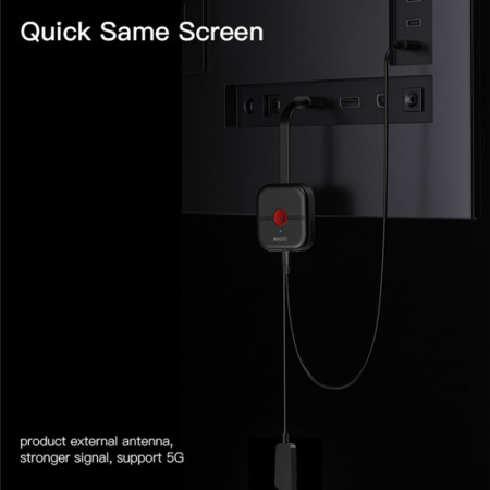 Streaming Mediaplayer Yesido, Wireless Screen Display Receiver TV10 5G, High-Definition, HDMI, Black