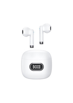 Casti wireless Usams IAII15 Series, TWS, Afisaj Digital cu Bluetooth 5.3, White