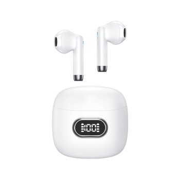 Casti wireless Usams IAII15 Series, TWS, Afisaj Digital cu Bluetooth 5.3, White