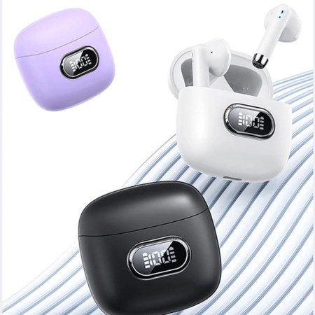 Casti wireless Usams IAII15 Series, TWS, Afisaj Digital cu Bluetooth 5.3, White