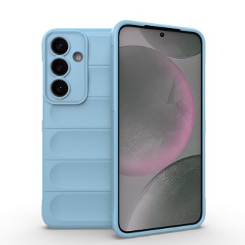 Husa Antisoc pentru Samsung Galaxy S25 - Margini Anti-Alunecare - Shield - Bleu