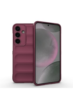 Husa Antisoc pentru Samsung Galaxy S25 - Margini Anti-Alunecare - Shield - Bordeaux