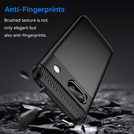Husa Carbon compatibila Google Pixel 8a, Tech Protect AntiSoc, Negru