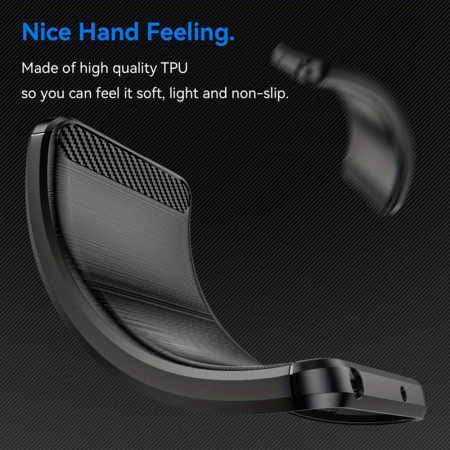Husa Carbon compatibila Oppo A79 5G, Tech Protect AntiSoc, Negru