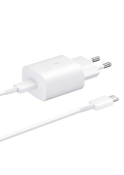 Incarcator Priza Fast Charging, cablu Type-C - Samsung (EP-TA800W) - White (Bulk Packing)